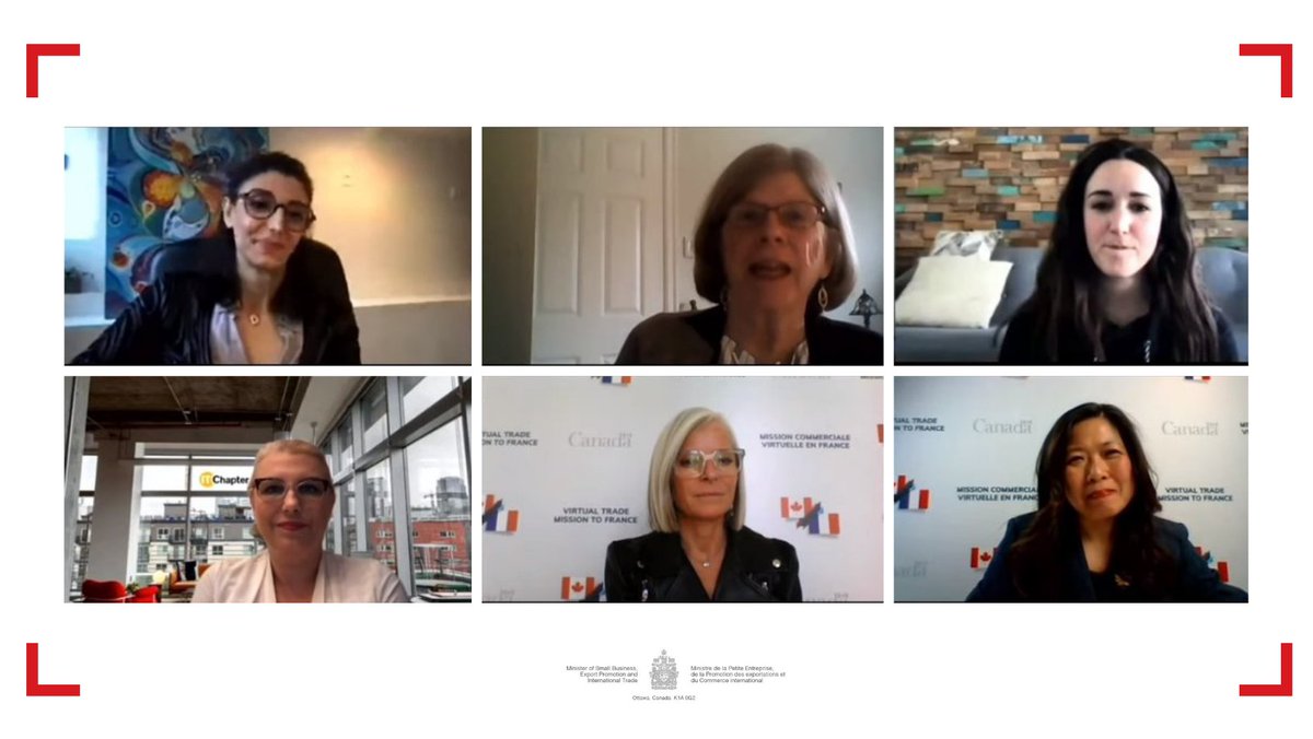 mary_ng's tweet photo. Earlier, I joined four amazing panelists to discuss their experiences as #WomenEntrepreneurs and how women-led businesses can succeed in the ICT sectors like AI, data analytics, and robotics. #VirtualTradeMission π¨π¦π«π· https://t.co/5MZI6sni0M