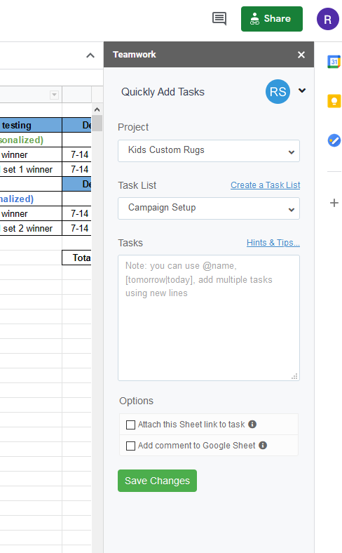 RStewdio's tweet photo. @teamwork Hello, is there a way to insert "estimated hours" from the Google sheets add on? https://t.co/elsImLUtic