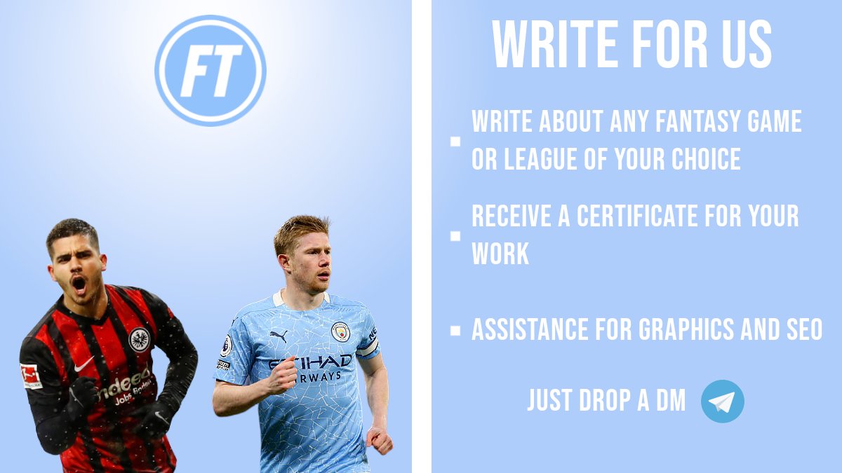 TipstersFantasy's tweet photo. If you are a Fantasy Football veteran or just someone who wants to share their insights then you are most welcome to write for us! ✍️
All you have to do is drop us a DM 📩
Do share it with others who might be interested 🤗❤️
#FPL #CMFPL #BLFantasy #UCLFantasy #FPLCommunity https://t.co/xCcgDmqRww