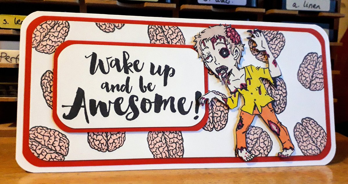 by_maxine's tweet photo. A fun/humorous card to share today. 😂😂😂
I'm free for any orders, big or small.
And if you're local, there's still time to pick up an Easter card too
#HandcraftedByMaxineB #supportsmallbusiness #handmadecardsforsale #OrderbyDM #Bespoke
#VisibleImage #Zombie #WakeUpandBeAwesome https://t.co/UYtxYqdcVo