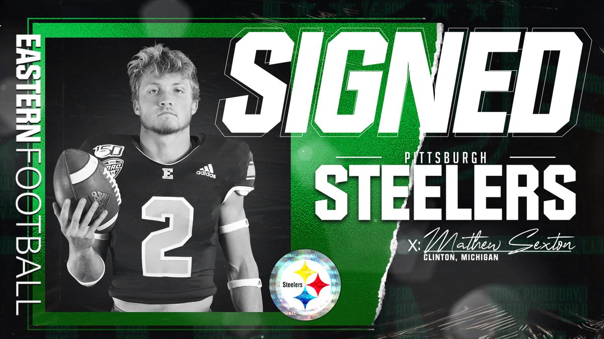 EMUFB's tweet photo. Factory Built 🛠️➡️Steel City Ready 😏

@mathew_sexton10 is a true example of what PERSEVERANCE is. 

Go make the most of it 😤

📰https://t.co/ZyIGeSjl3W

#EMUEagles | #ETOUGH | #BeDifferent https://t.co/TMVj9q9v0G