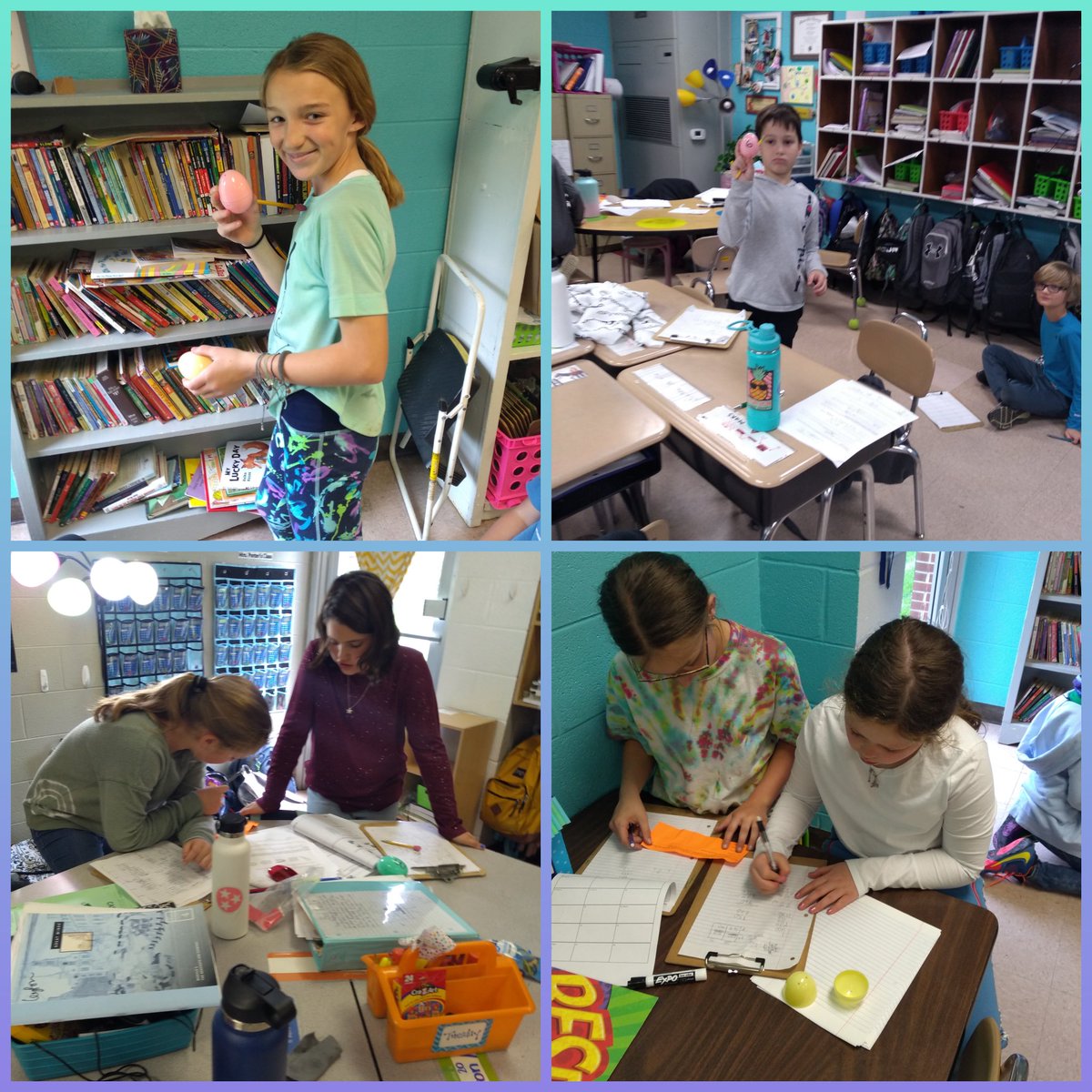 AWilliamsonUES's tweet photo. Egg Hunt review game! They did great! https://t.co/alj4vh2pfO