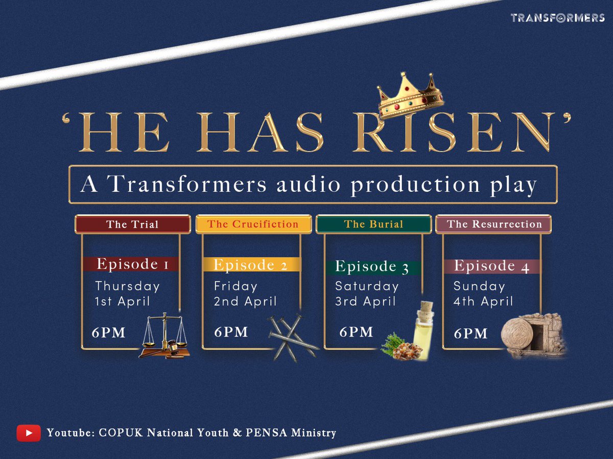 This Easter join us for a one of a kind auditory experience! In our series titled “He Has Risen” we follow the last days of Jesus Christ who died and resurrected so that we may live today🙏🏾.

#EasterWeekend #Easter #GoodFriday #EasterSunday #Easter2021