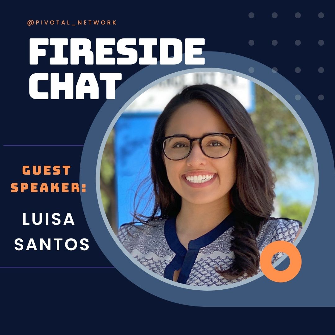 Pivotal_Network's tweet photo. Thank you to @LuisaSantos2020 for talking to our Pivotal Educators last night at our first Fireside Chat of the spring! https://t.co/AQcxSzWehF