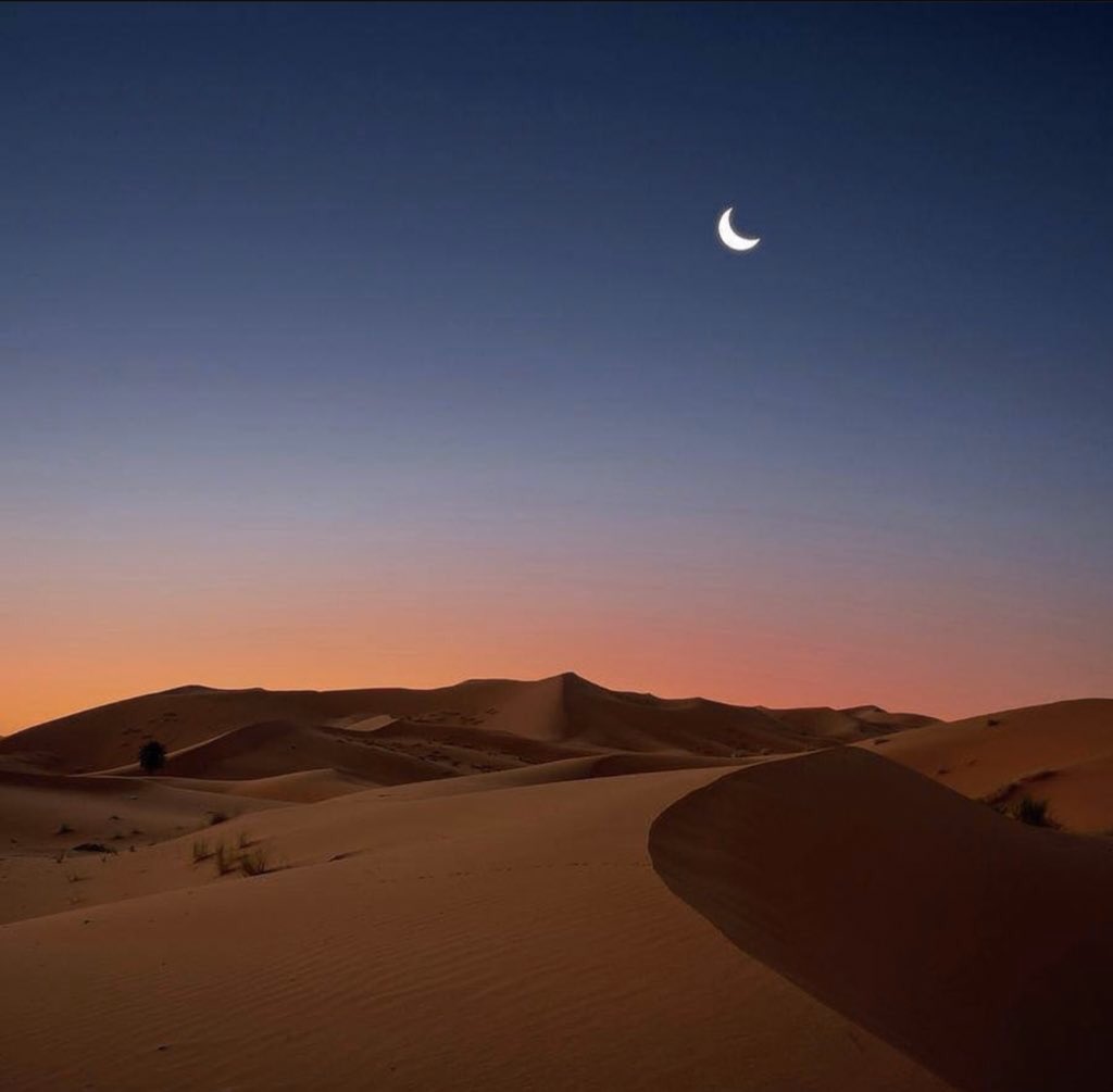 Moorskingdom's tweet photo. Sunset in the desert - Morocco https://t.co/MQbcygvTWB