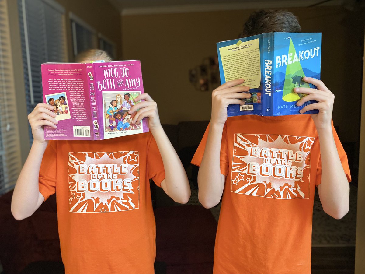 Thank you <a href="/RMSLibrary91/">RMS Library</a> for facilitating a great club for my two book worms! 📚🧡 #battleofthebooks