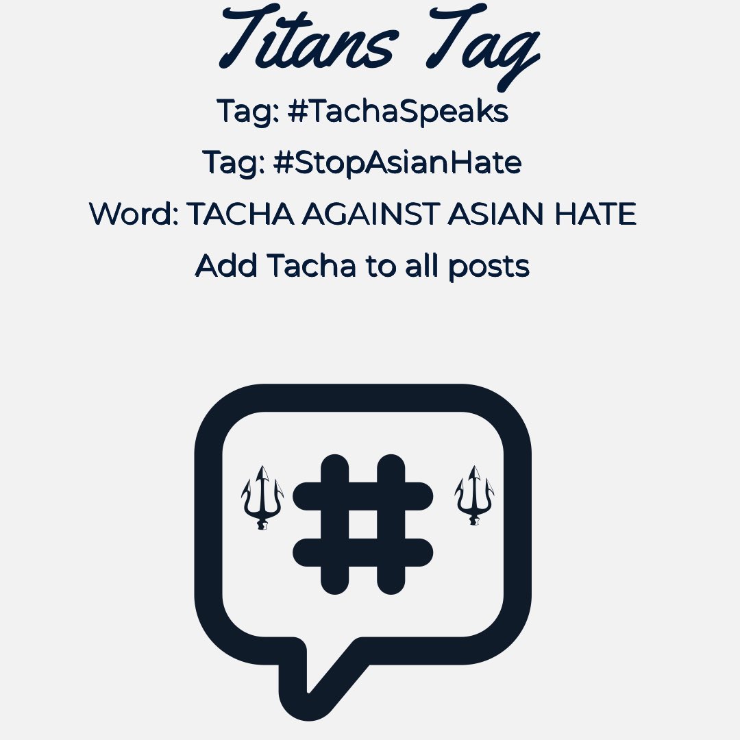 vixenholic's tweet photo. TITANS 🚨

Tag: #TachaSpeaks 
Tag: #StopAsianHate 
Word: TACHA AGAINST ASIAN HATE
Tag @Symply_Tacha 

Racial discrimination is a global virus, as a powerful fanbase lets use our voice to amplify the cause.

Read this article written by @CurtisSChin 

https://t.co/lcyMKkrAoh

🔱 https://t.co/RnzUNspIGA