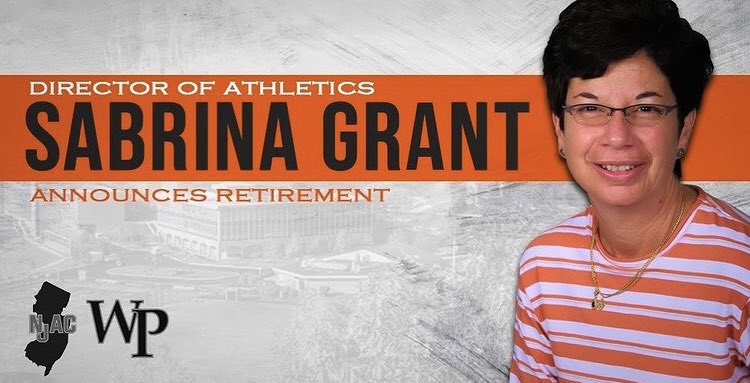 NJAIAW2's tweet photo. We also want to recognize Sabrina Grant from William Paterson University. Grant has spent nearly 4️⃣ decades at WPU, including 70 NCAA Tournament appearances and 26 NJAC titles! 

Thank you both for all that you have done for NJ sports and congratulations on your retirement! https://t.co/B5ZDpyIkzf