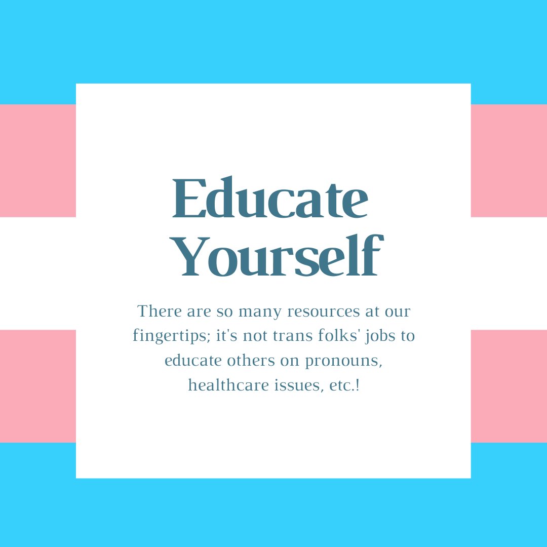 cla_ose's tweet photo. It’s #TransDayOfVisibility let’s get educated to best support trans folks! #TransRightsAreHumanRights https://t.co/QTqCMkfeiF