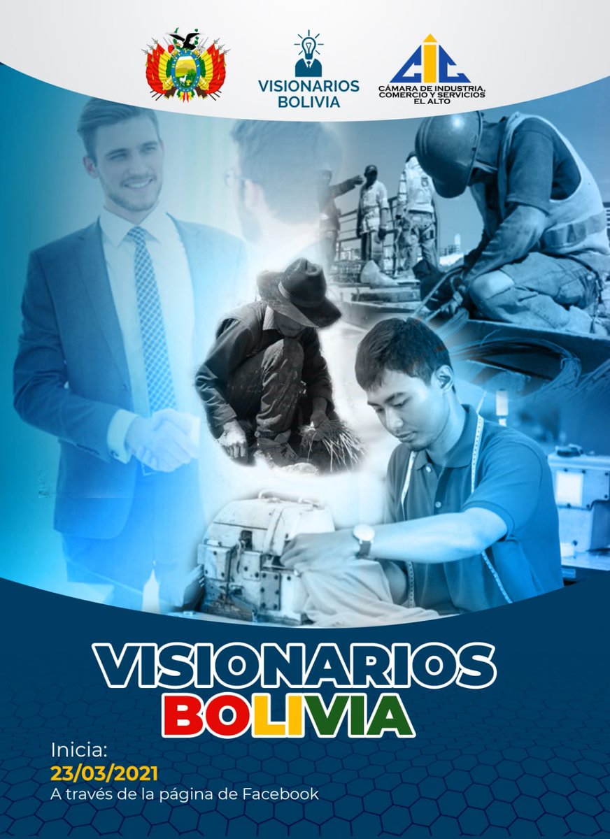 CAINCO EL ALTO (@cainco_el_alto) on Twitter photo #VisionariosBolivia
#PrimerProgramaDeEmprendimiento, de la Cámara de Industria, Comercio y Servicios ElAlto.
#VisionariosBolivia
#ElAltoProductivo
#CaincoElAlto Impulsando el crecimiento #VisionariosBolivia
#PrimerProgramaDeEmprendimiento, de la Cámara de Industria, Comercio y Servicios ElAlto.
#VisionariosBolivia
#ElAltoProductivo
#CaincoElAlto Impulsando el crecimiento