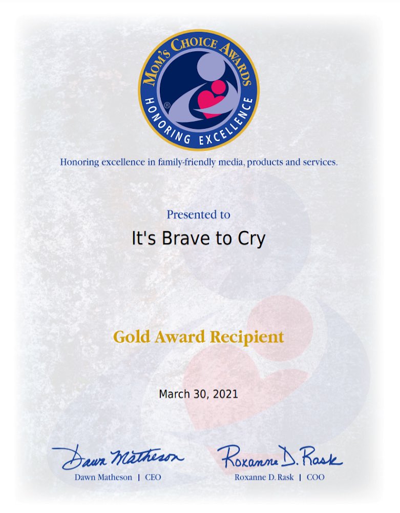 itsbravetocry's tweet photo. So excited that It’s Brave to Cry has been named among the best in family-friendly media, products, and services by the @MomsChoiceAward !! 🤗💕

#momschoiceaward #itsbravetocry https://t.co/hKXzrZ9eG8