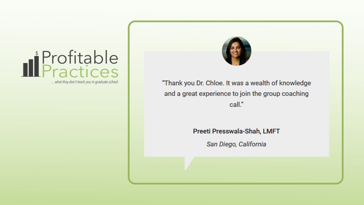 therapyrocket's tweet image. It was a pleasure having to share techniques to help you grow your practice!
Find out more on my website! 👉hubs.la/H0K2PN30

#StartaPrivatePractice #PrivatePracticeTips #PrivatePracticeTherapists #TherapyBusinessCoach #PrivatePracticeCoach #TherapistCareer