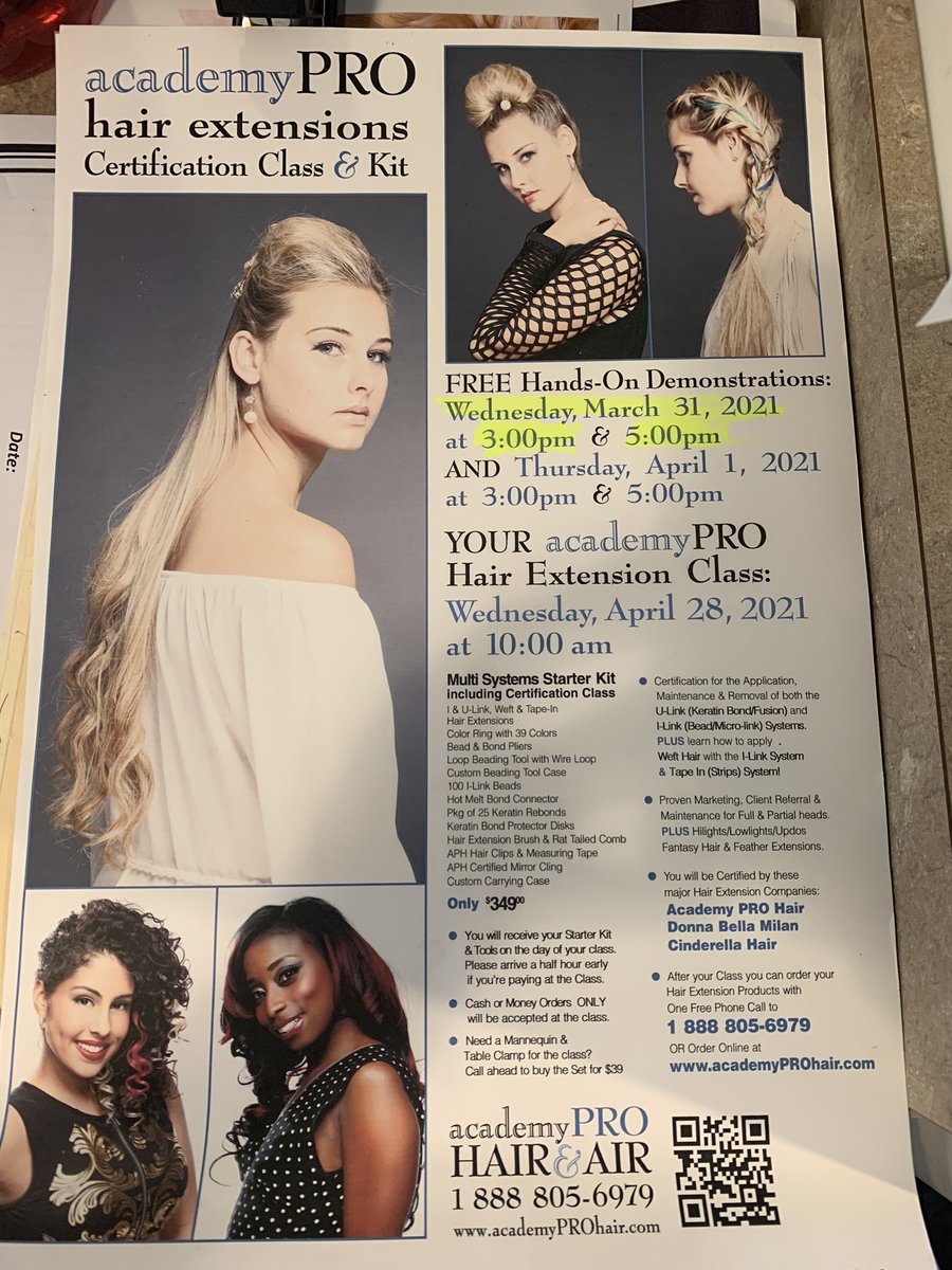 ShoreBeautyEHT's tweet photo. Ms. Wanda from Academy Pro Hair Extensions was in today for a live demo with our seniors.  

#hair #hairextensions #cosmetology #barbering https://t.co/OHqMPrVl3n