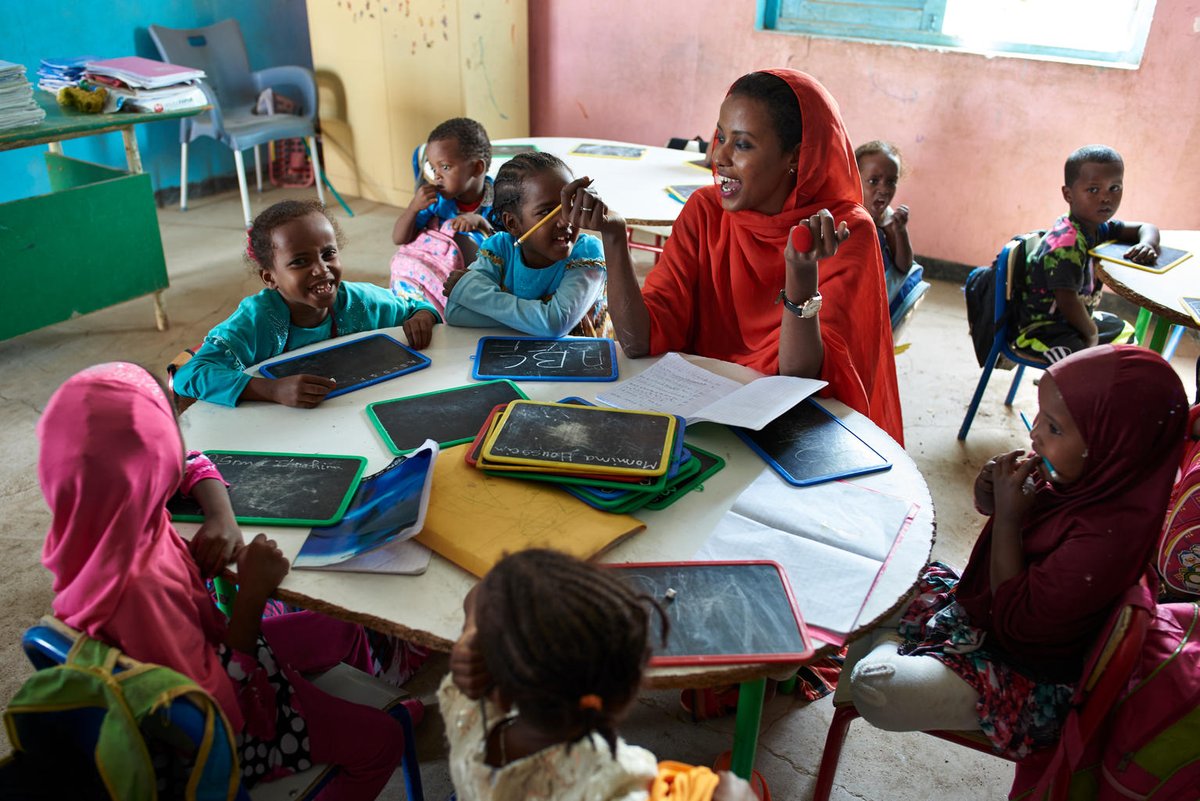 EduCannotWait's tweet photo. Teachers make a difference. We've already reached close to 50k teachers through @EduCannotWait funded investments. This means better learning opportunities, safer learning environments and a better future for children caught in emergency and crisis. https://t.co/6riIwHZNfJ