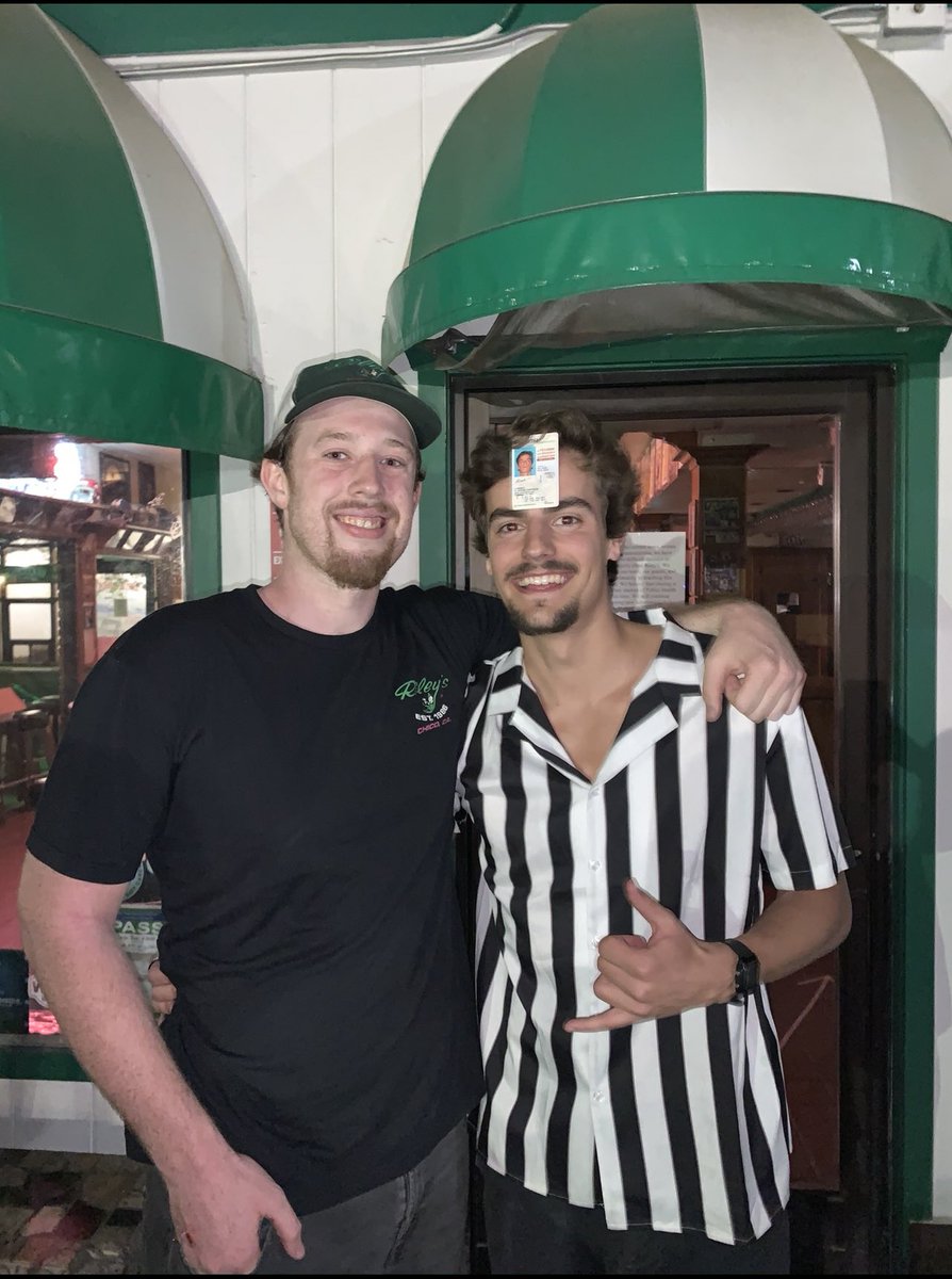 NickRahder's tweet photo. @RileysChico the only bar you go to at midnight, impersonate a bouncer and have a 21st send off at even though they were closed #BestBarRileys https://t.co/sLepH5AjPx