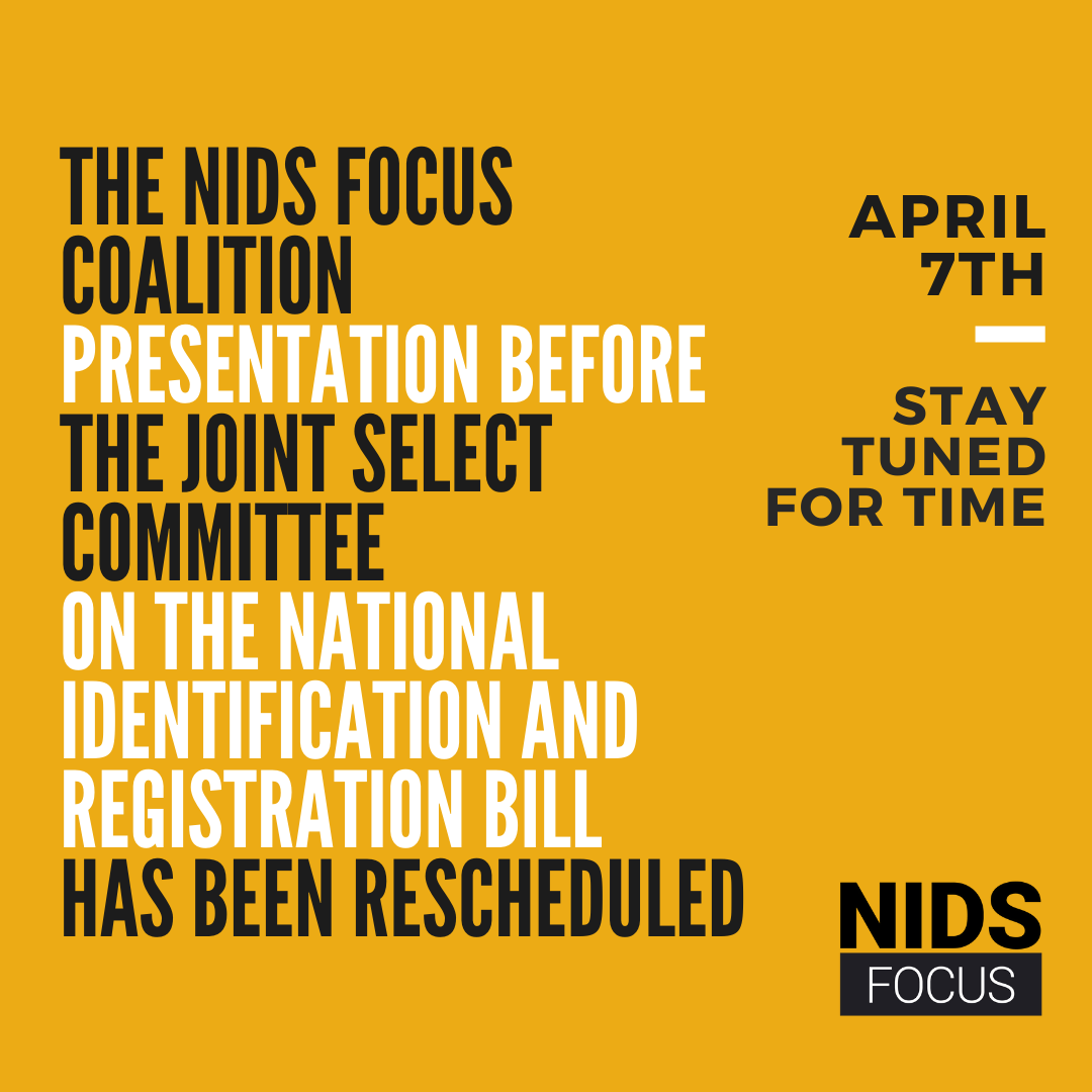 JAForJustice's tweet photo. UPDATE: The #NIDS Focus Coalition presentation has been rescheduled to the next staging of the #JointSelectCommittee on April 7th.
Watch this space for further updates. https://t.co/yGtE6URiDm