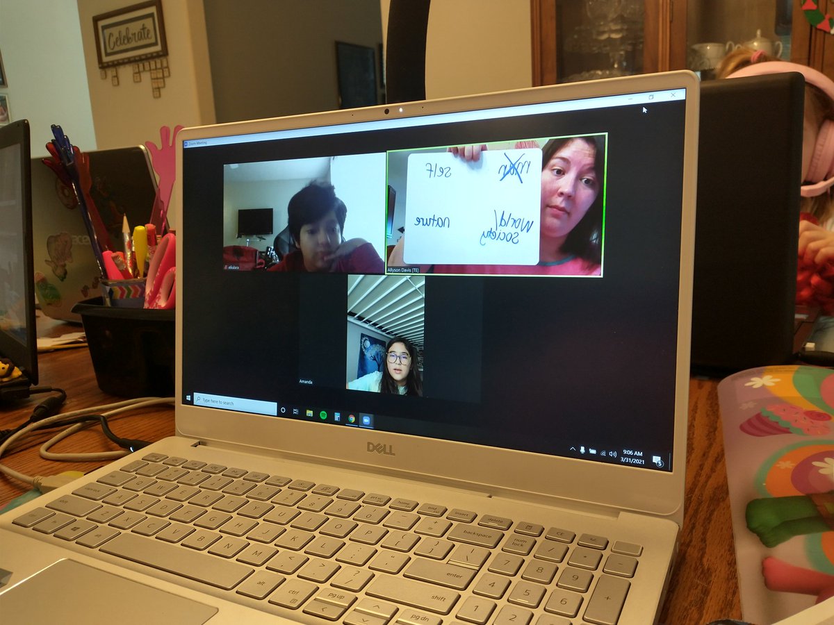 HumbleMrsDavis's tweet photo. We are focusing on novel studies in virtual small groups today we revisited conflict. I love that we can still read together even though we are apart. #virtualnotdistant #teinspires @HumbleISD_TE https://t.co/uEogSLeSRF