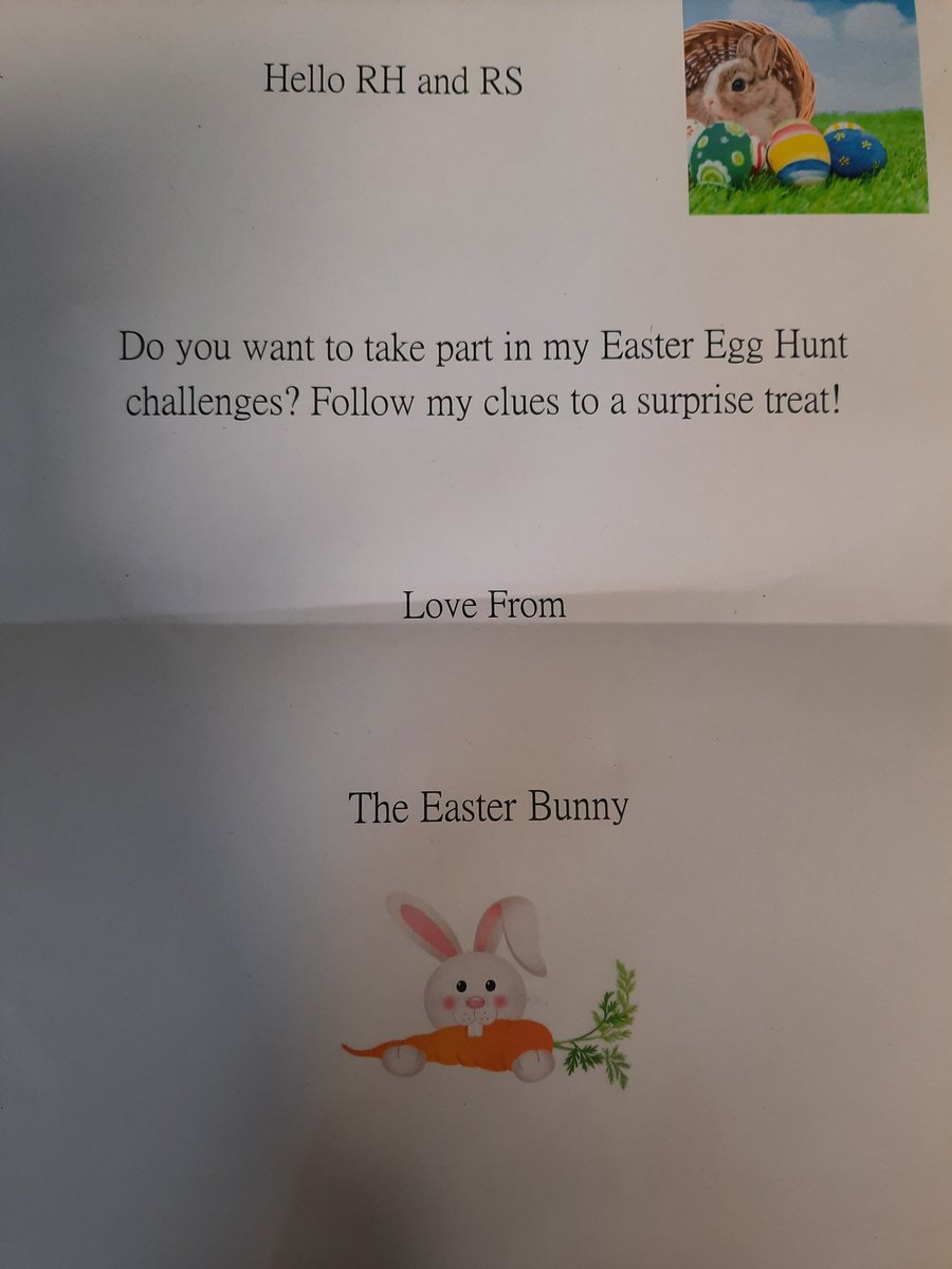 TheCroftPrimary's tweet photo. Reception had a special letter arrive in the post this afternoon. They had clues and challenges to complete. The children had a great afternoon. We hope you all have a fabulous Easter break. See you soon 😊 @cmoon_chloe @aknight_amy @Jasmine_S90 https://t.co/lQiGeDmKb3