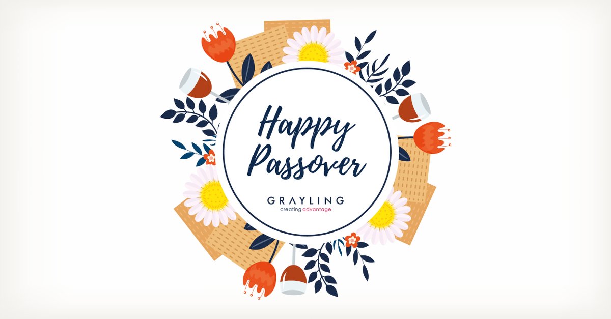 To all our colleagues, friends, families and everyone celebrating, a very Happy Passover from us all at Grayling!