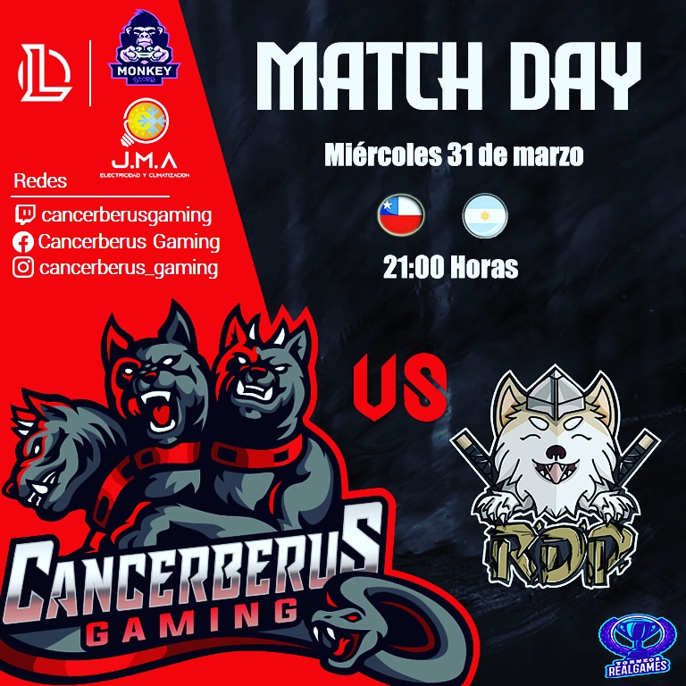 CancerberusGBG's tweet photo. ▶️ Nuestra escuadra principal de League of Legends, tiene la gran final  en la liga RG League 2da División contra @rdp.gg
Vamos con todo.
@torneosrealgames

#GoCBG
#LLA! 
#lolchile
#riorchile
#riotgames
#lol
#league_of_legends
#lolplays
#lolplaysgg
#lol_chile
#lolplayers https://t.co/LomHM0eA02