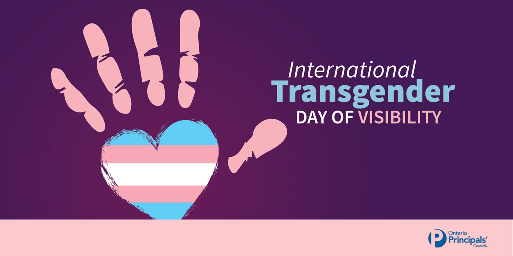 Today is International Transgender Day of Visibility where we celebrate transgender and non-binary people around the world. A day dedicated to raising awareness of the discrimination faced and a focus on celebrating  contributions. 
#TransDayOfVisibility