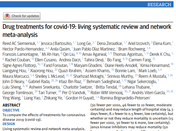 Elena_Kum's tweet photo. Our updated living network meta-analysis (LNMA) on drug treatments for #COVID19 is now out! 
https://t.co/2XQrpNYcck

The LNMA informed the latest @WHO guidance recommending against #ivermectin.
https://t.co/gm0SbcoYmY
https://t.co/Z5xFpUzM57 https://t.co/aWe9uVWssw