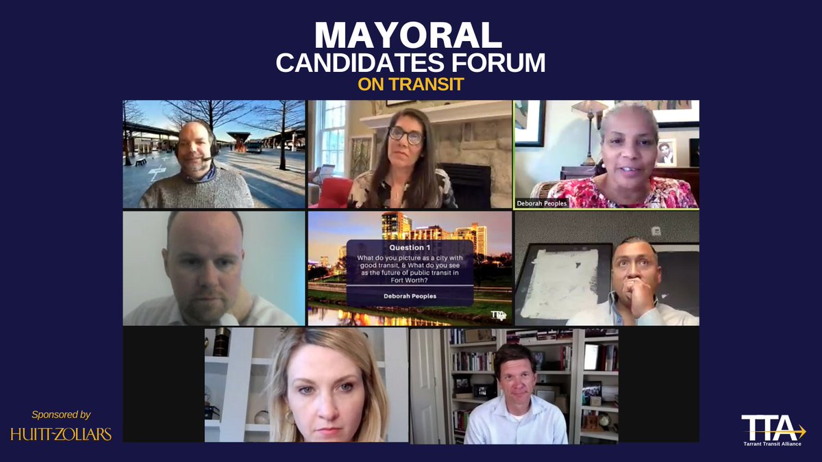 TarrantTransit's tweet photo. Missed TTA's For Worth Mayoral Candidates Forum on Transit last night? You can easily watch a replay at https://t.co/rf3DPJ1QFf. Transit needs YOUR vote!
#stayinformed #localelections #transitissues #mayor #fortworth #candidates #movetransitforward #vote #votebettertransit https://t.co/BAI9JmqRRs