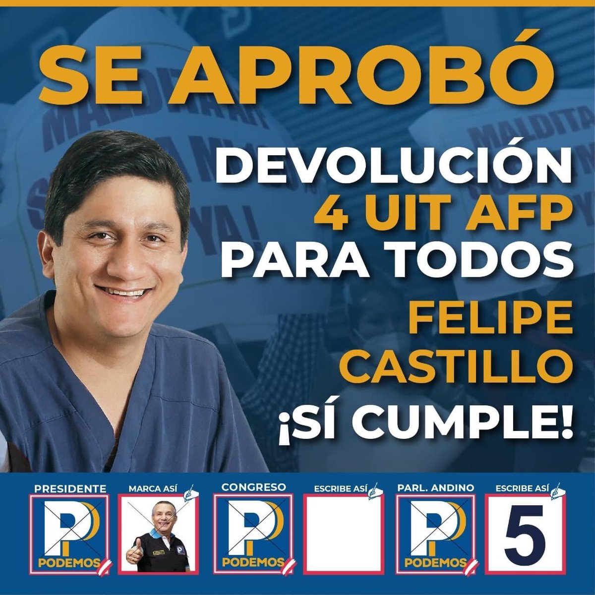 1FelipeCastillo's tweet photo. Junto a bancada @podemos_peru lo Logramos!! Ahora estaremos atentos para la pronta devolución de este dinero que beneficiará a millones de peruanos!! #DevolucionAFP #AFPs #AFP https://t.co/tnjUUApLau