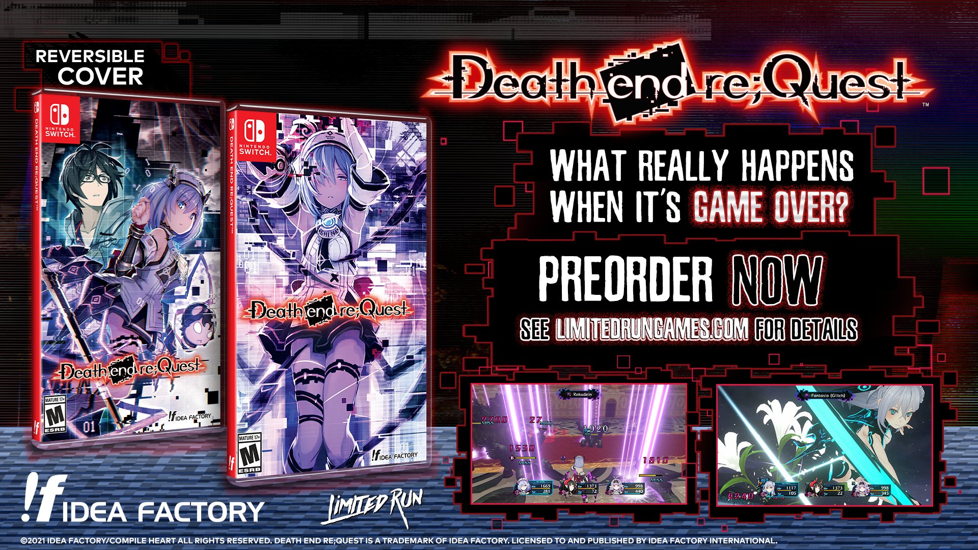 Limited Run Games On Twitter There S Apparently Only A 1 Chance To Unlock The Perfect Ending Of Death End Re Quest Do You Think You Can You Do It Pre Order And Find Out