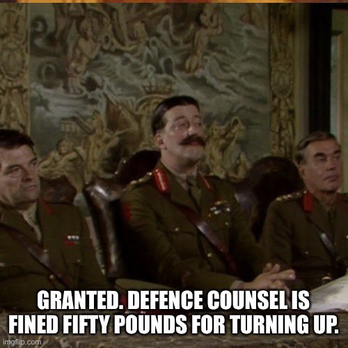 BarristerSecret's tweet image. The Home Secretary who believes that executing innocent people “is a deterrent” is now threatening to fine lawyers who dare to represent claimants in proceedings against the Home Office.

I think we can now safely conclude where she draws inspiration for her ideas about justice.