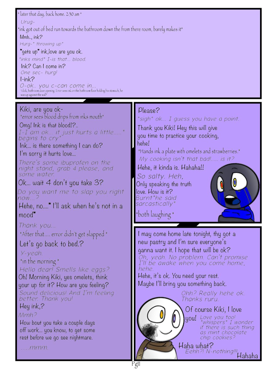 1116Reb's tweet photo. Pg11 of recovery, sorry for not uploading I’ve been busy with school and family. I hope you enjoy and share as possible 

#ink #errorsans #ErrorInk #error #undertaleAU #story #comic https://t.co/pqYVwDYwzP