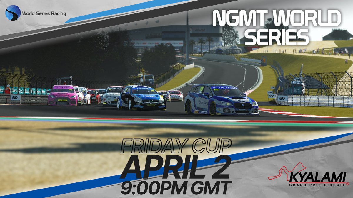 WSRracing's tweet photo. Begin your weekend on Friday in the NGMT Series at @Kyalami_Circuit  on @rFactor2 and take part in our relaxed Sunday Peugeot 106 Rallye on the Southern Loop of the Red Bull Ring on @AC_assettocorsa 

Join our discord to learn more.

https://t.co/vXgVkbiZut

#simracing #rf2 #ac https://t.co/qIPlPMnSoE