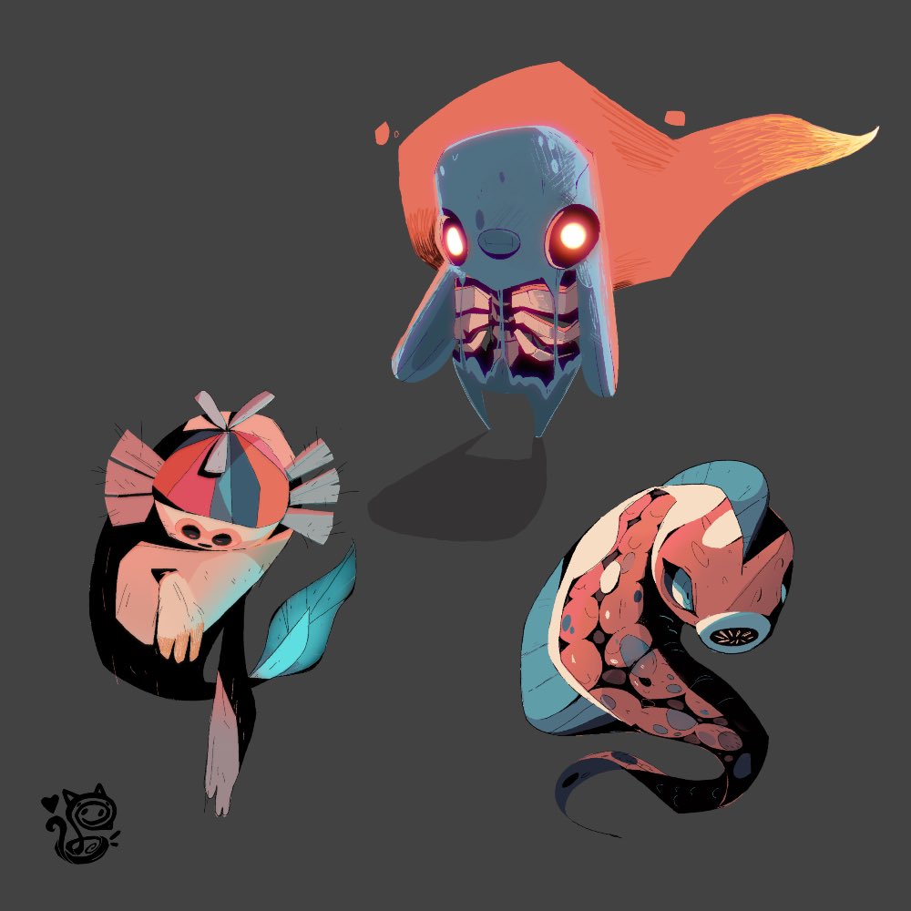 LuckySabiii's tweet photo. Some fishies 🐳 #fish #cute #art #conceptart https://t.co/6wS6UH9IT8