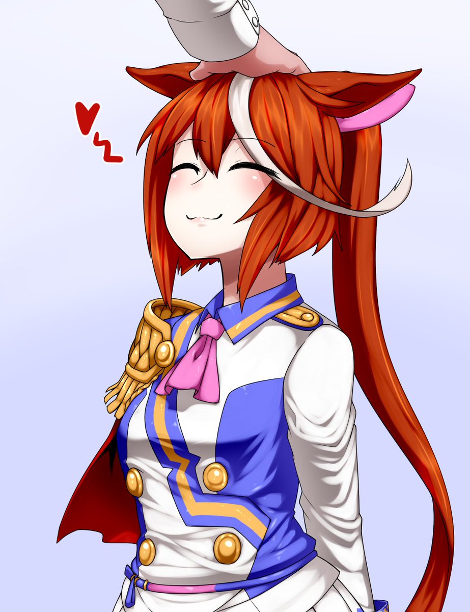 トレーナーに頑張ったご褒美をもらうテイオーです 