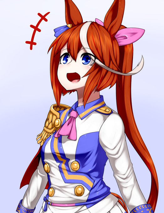 トレーナーに頑張ったご褒美をもらうテイオーです 