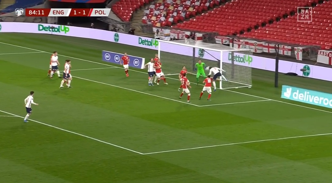 goal's tweet photo. Harry Maguire smashes in on the half-volley! 💥

John Stones makes up for his earlier error with the assist 👏 https://t.co/L3E1oDshHs