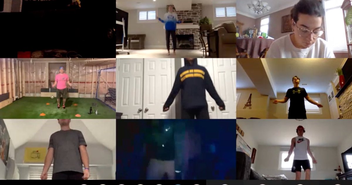 rosati_ms's tweet photo. Grateful to take part in #RecFitLead #Synchronous #ActiveBlock today. Students completed 2 rounds #Tabata #SweatSession and really came through! #PhysicalWellness supports our #MentalHealth Way to go everyone! @SJCEagles @JeffDeProsperis https://t.co/ZwYTNh4dxD