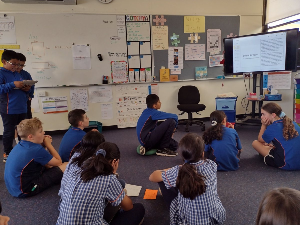 MissB_ACPS's tweet photo. 5E presenting their cultural research projects to the class for CBL. @AitkenCreekPS https://t.co/JcoQj9KXtE