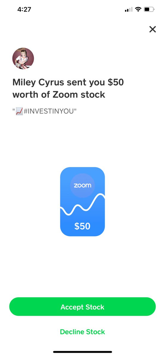 nancyknopf's tweet photo. Yโall look what my new friend @MileyCyrus bought for me. Sheโs a real one you guys. Call me a wolf cause she got me a seat at Wall Street. #INVESTINYOU #FirstStock #MileyCyrus #ThankYouMiley #15YearsofMiley https://t.co/DgdBmp6VVu