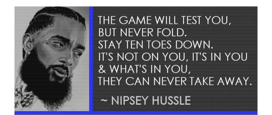 LifeATL_'s tweet photo. It’s not ON US, It’s IN US‼️ Long Live @NipseyHussle 🕊#TheMarathonContinues 🏁
#LifeATL https://t.co/d1GmXvBLWA