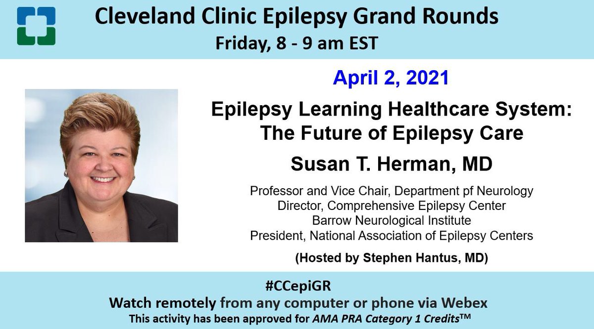 Join us this Friday to hear our guest speaker Dr Herman on the epilepsy learning healthcare system! Direct Webex link: protect-us.mimecast.com/s/eF33CQWmDrfk… #CCepiGR #epilepsysurgery <a href="/AMoosaMD/">Ahsan Moosa Naduvil, MD 🧠⚡️</a> <a href="/imadmnajm/">Imad Najm</a> <a href="/drjesfes/">Jessica Fesler MD, MEd</a> <a href="/LalDennis/">Dennis Lal</a> <a href="/VineetPuniaMD/">Vineet Punia</a> <a href="/balukrishnan/">Balu Krishnan</a> <a href="/Hantus/">Stephen Hantus</a>