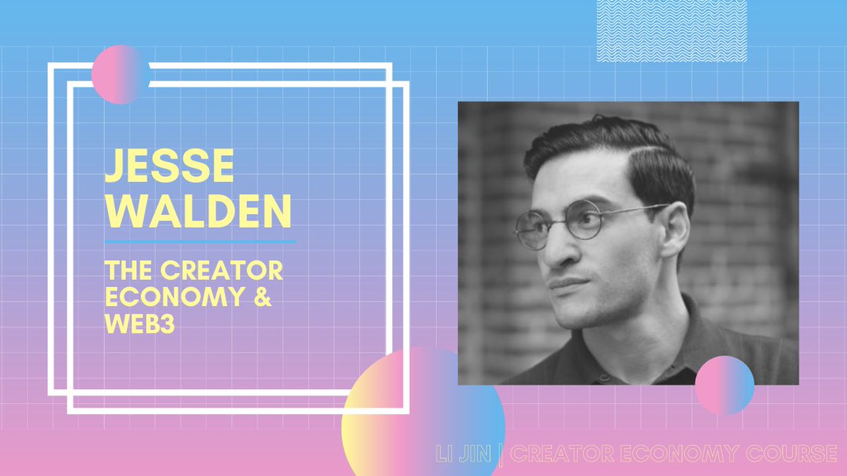 The highly-requested recording of <a href="/jessewldn/">Jesse Walden</a>'s amazing guest lecture for my Creator Economy Course about Web3 x creators is here!

Covering NFTs, social tokens, the demise of VCs &amp; institutional LPs, rise of user ownership and ALL THE EXCITING THINGS 🙌
youtu.be/wsFol-1keH4