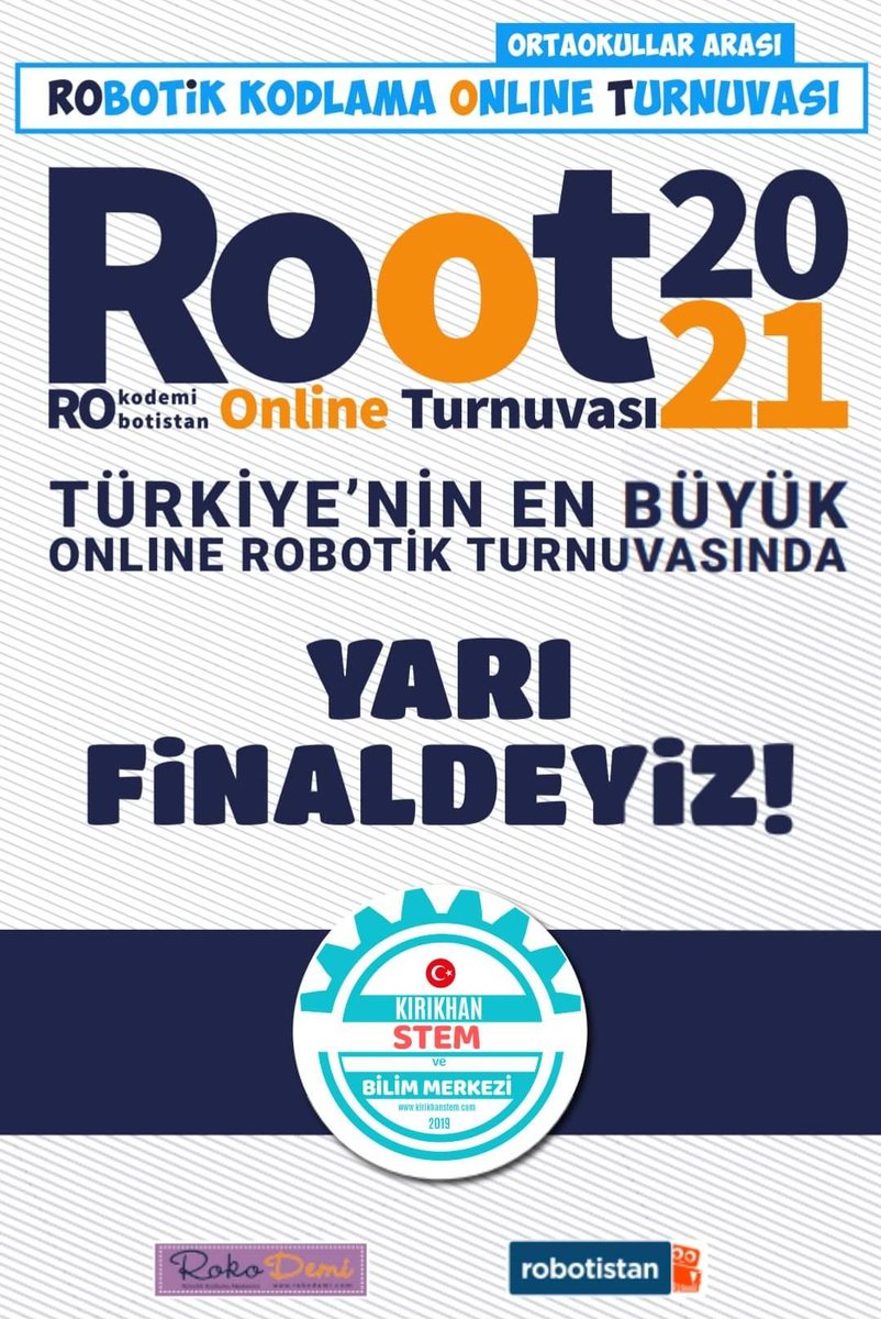KirikhanSTEM's tweet photo. Rokodemi Türkiye geneli online robot turnuvasnda yarı finale çıktık.
#kirikhan #kodlama #robotik @KirikhanSTEM @hataymem @kemalkarahan2 https://t.co/1kZJt2HFjk