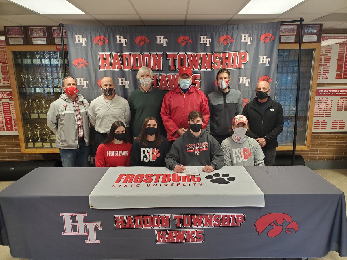 HadTwpSports's tweet photo. Congratulations Brandon Hass and family, on deciding to continue his throwing career for the Frostburg State Bobcats. @FrostburgXCTF wishing you continued success in track &amp; field. Go Hawks! https://t.co/P9mpKC1uyW