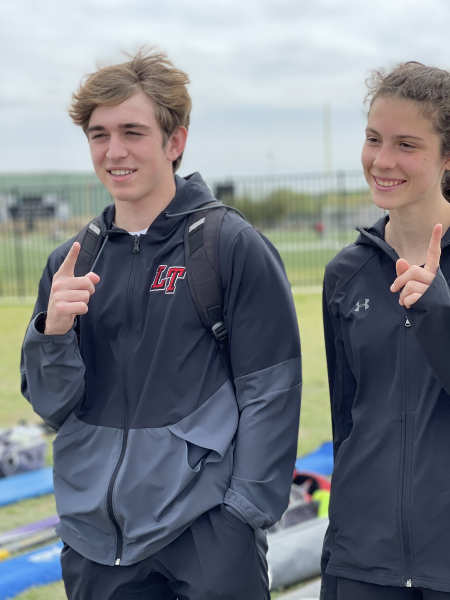 kellyannbauer's tweet photo. @LTXCTF Check out the District winners on the pole vault pit... Congrats Jack and Kadē! https://t.co/xndlYYMOQg