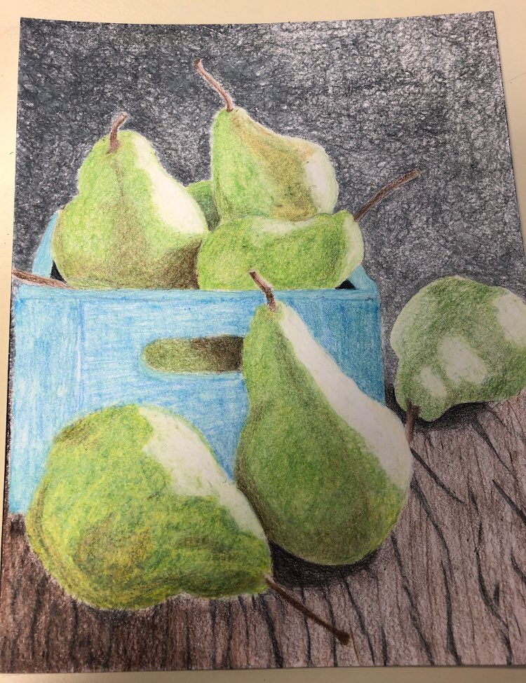 Youth Art Month: last day, 31. It’s been a wonderful month full of fantastic art from our Mynderse Academy students. Let’s finish with a piece by freshman, Iris. Her style of coloring reminds me of work by the old masters. She has a wonderful technique! #YAM #SFCSDPROUD #MAPROUD