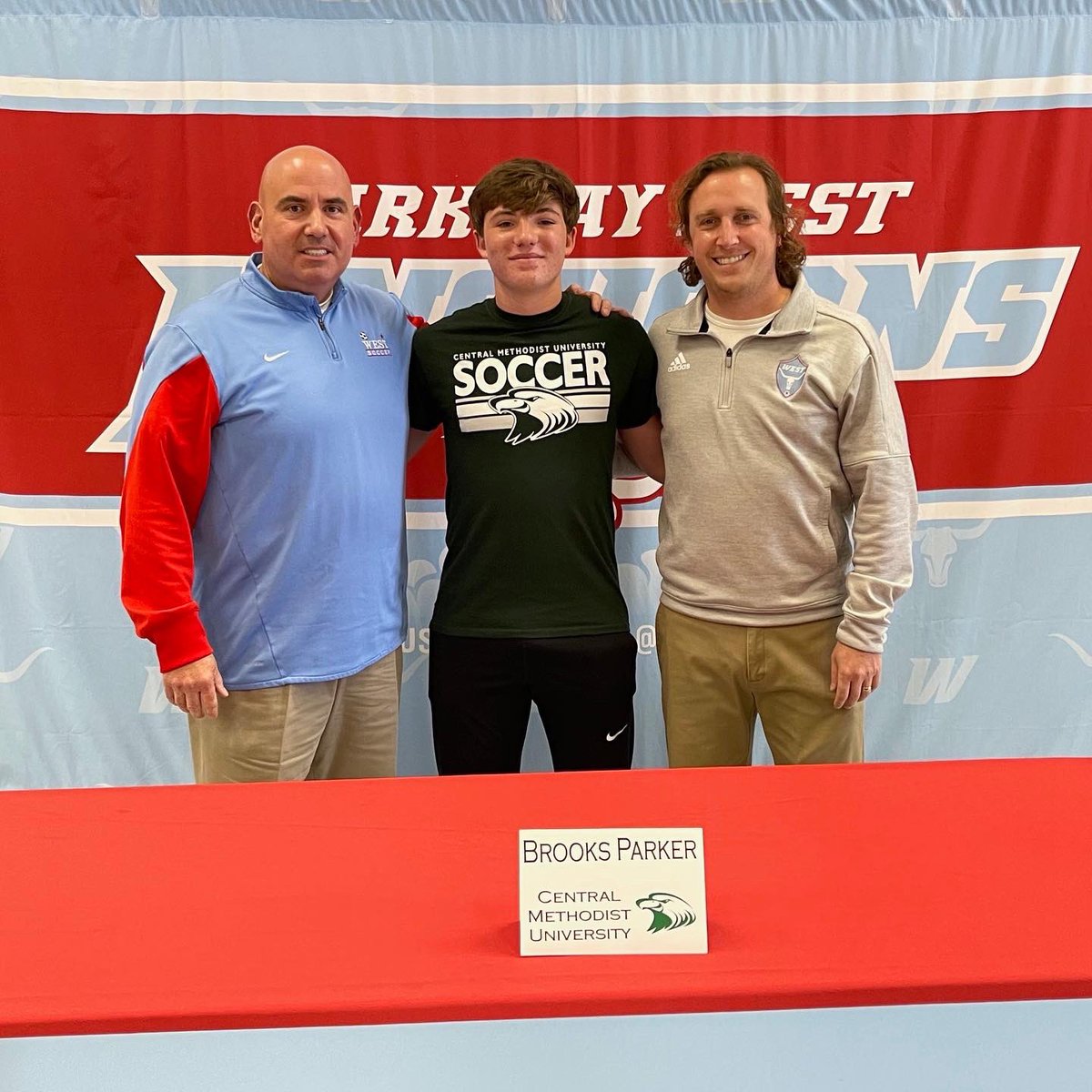 pwestboyssoccer's tweet photo. Our very own Brooks Parker has officially signed his letter of intent to continue his soccer career at Central Methodist University next year.  We are so proud of you! #123team #456family https://t.co/L3Srn6CbzB