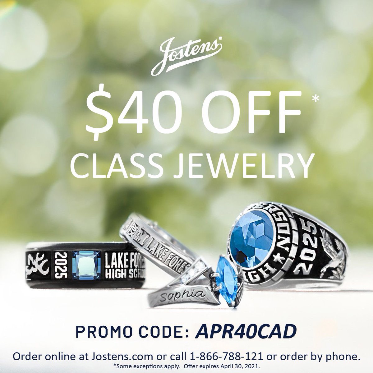 JostensPaul's tweet photo. We miss having Ring Days in-school as much as you do @DanteAcademy! How about $40 OFF your Grad Rings all month?! #classof2021 #tcdsb #gradring #tradition https://t.co/TUWuic57Jn