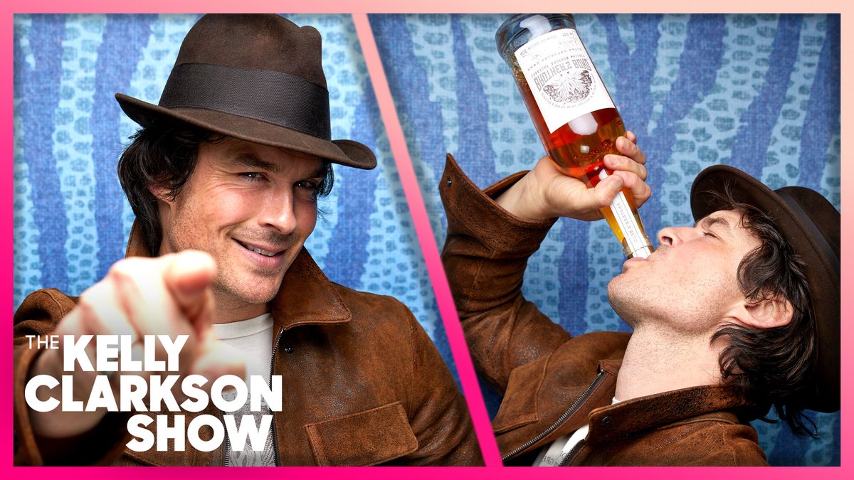 KellyClarksonTV's tweet photo. How @iansomerhalder &amp; @paulwesley Bonded Over Bourbon 🥃

WATCH: https://t.co/5fFUafY1E4

#KellyClarksonShow @BondBourbon https://t.co/VH77JWMdp7