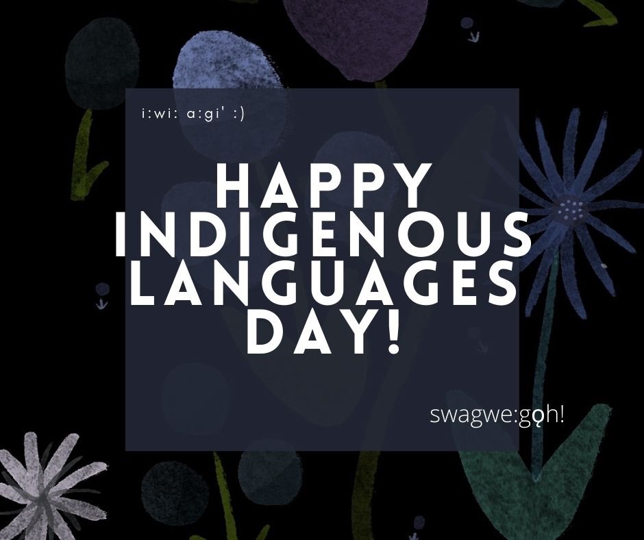 Sgę:nǫˀ gawęnˀaǫweˀs onęni̲hsraˀ swagwe:gǫh! Happy Indigenous Languages Day! I definitely miss celebrating this day all together, but am happy to celebrate at home &amp; still see the many wonderful language initiatives happening here at Six Nations. Nya:węh gwe:gǫh tsęh niswagyeha'!